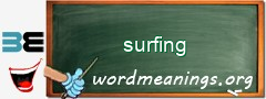 WordMeaning blackboard for surfing
